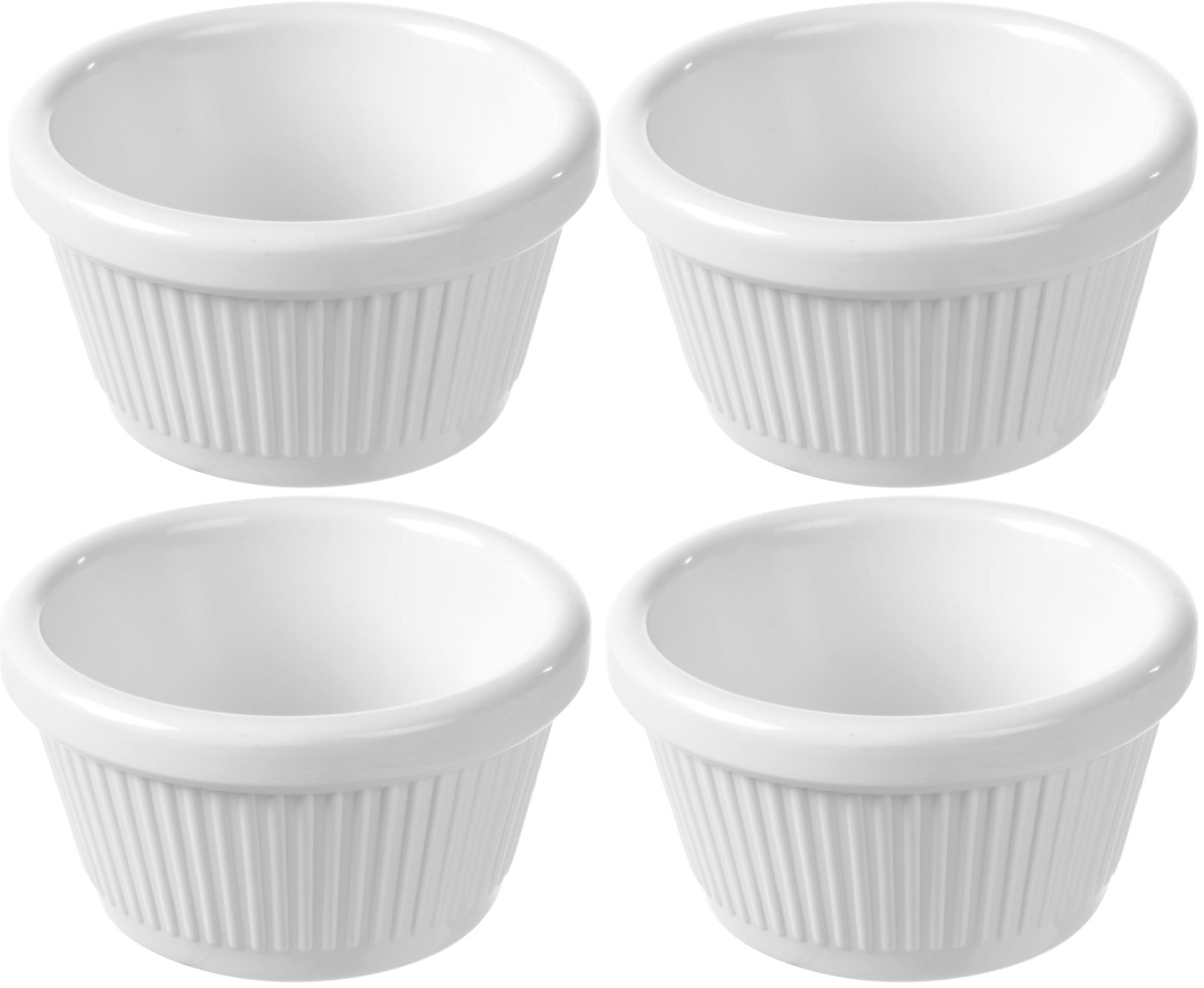 Ramekin marfim melamina – 4 unidades