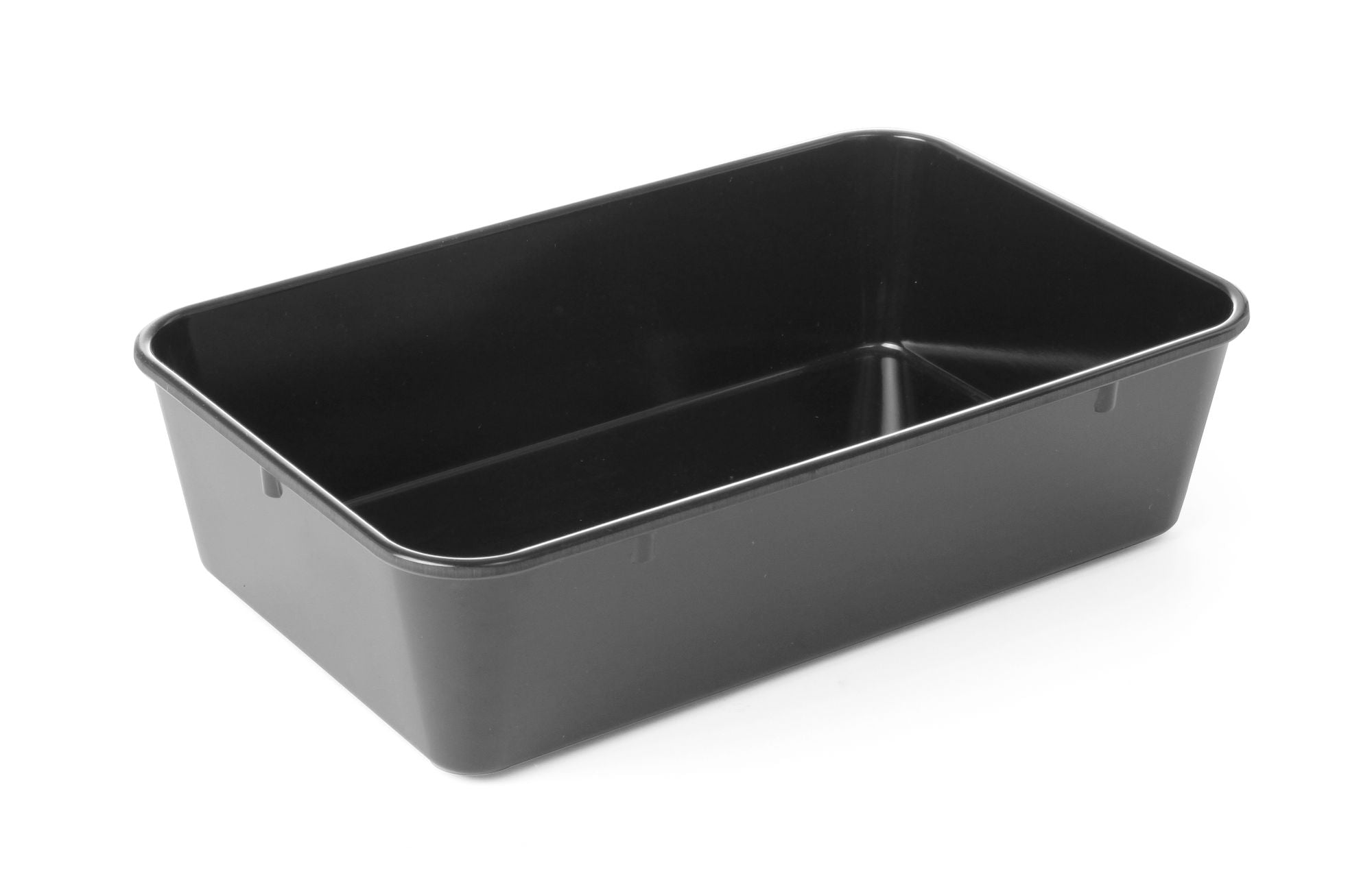 Tabuleiro de carne melamina preta 300x190x80 mm Waca 1452