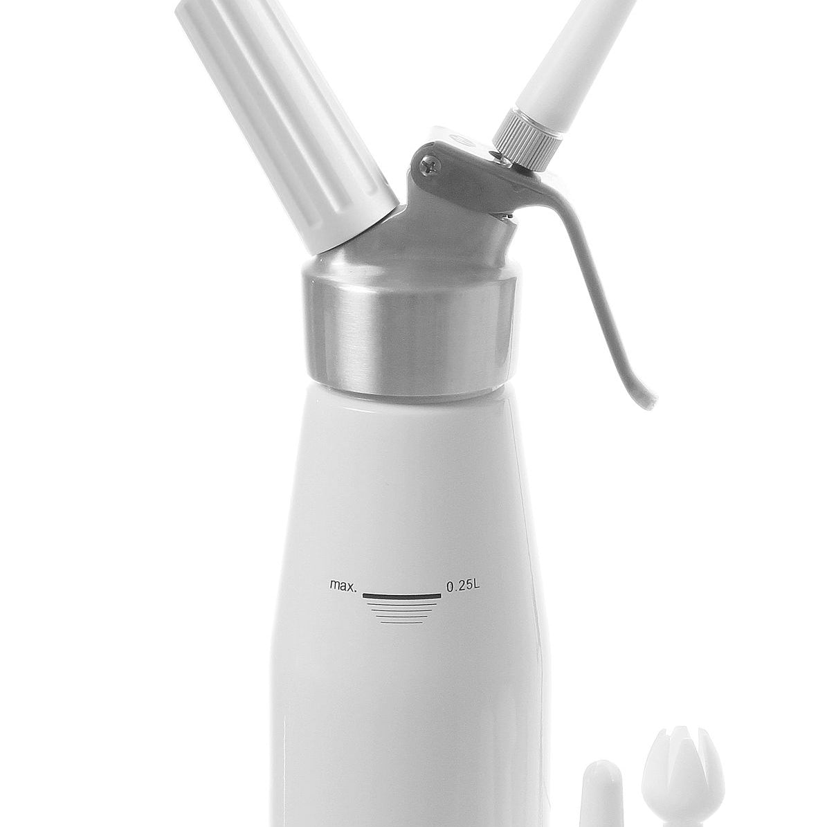 Sifão de natas branco 0,25 l alumínio Kitchen Line