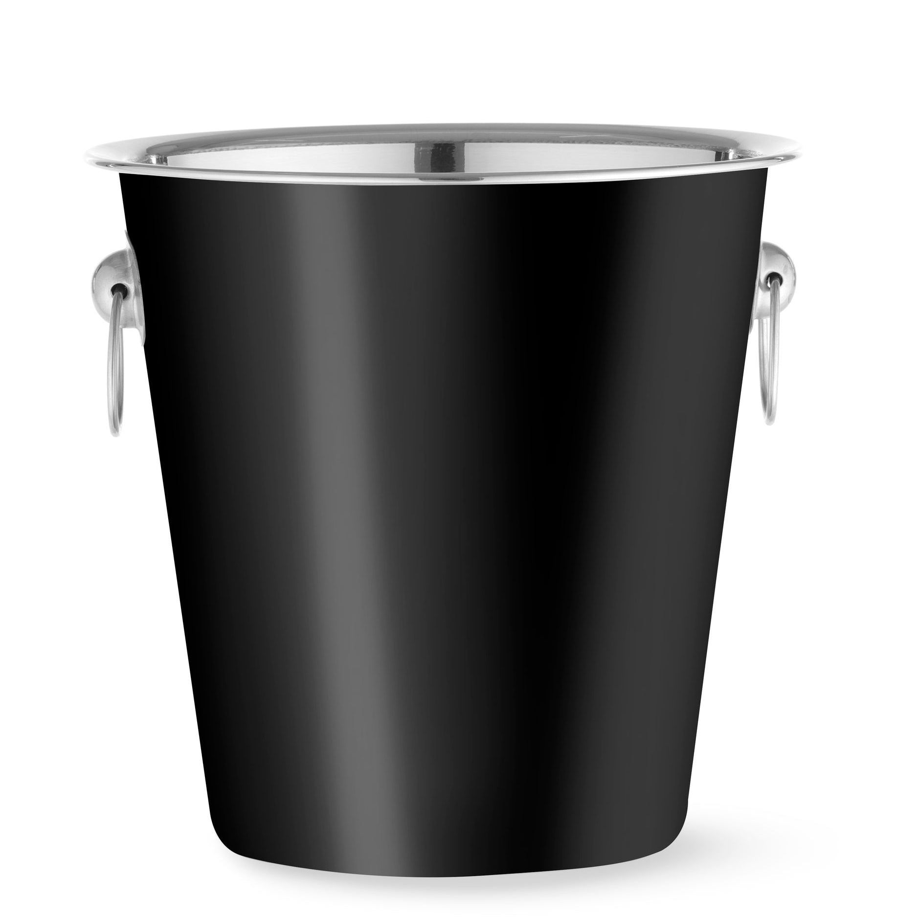 Balde de vinho com pegas de argola preto 3,3 l Ø220x190 mm