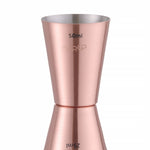Jigger duplo inox banhado a cobre 25 + 50 ml