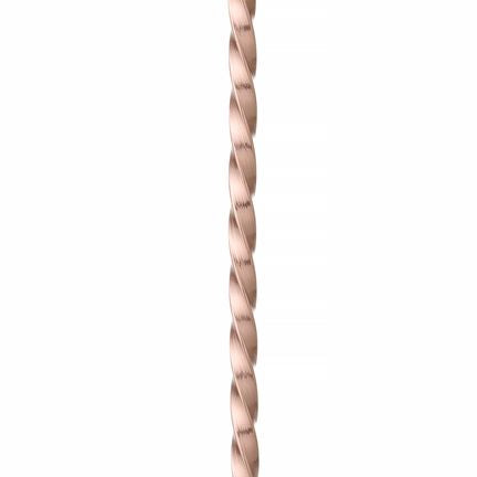 Colher de bar cabo em espiral inox aspeto cobre 380x35 mm