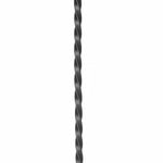 Colher de bar torcida preta em inox 385 mm