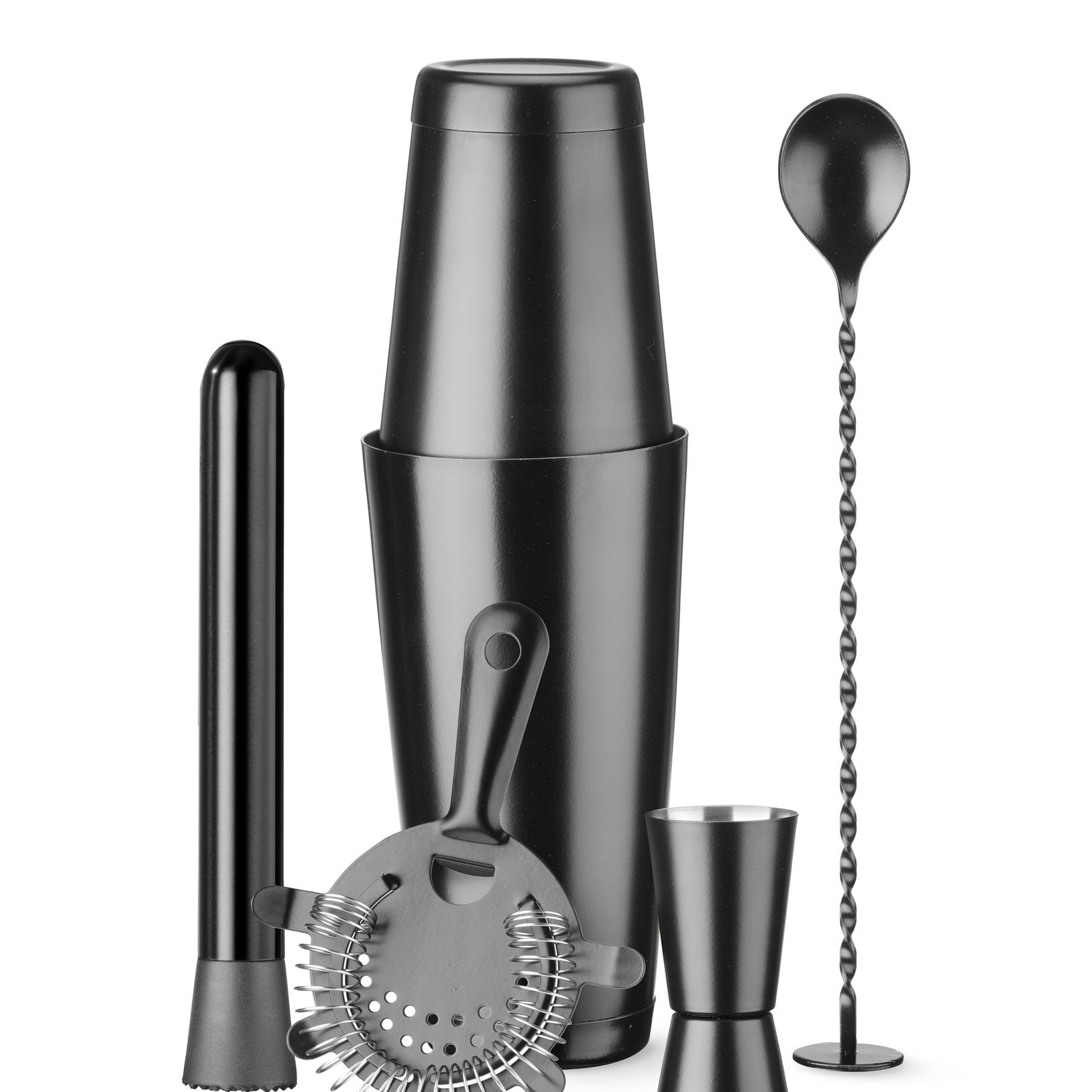 Kit de bar em tubo antracite 5 acessórios