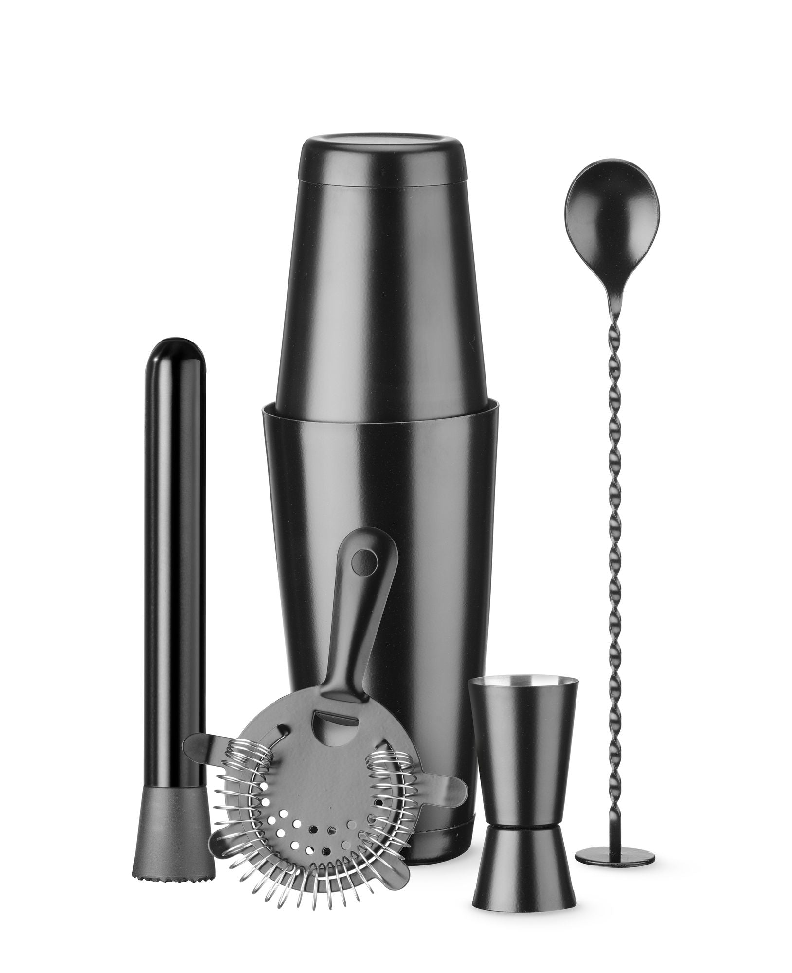 Kit de bar em tubo antracite 5 acessórios