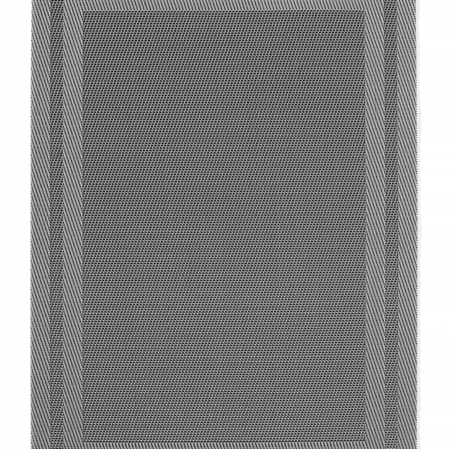 Individual de mesa com moldura grafite PVC 450x300 mm – 6 unidades