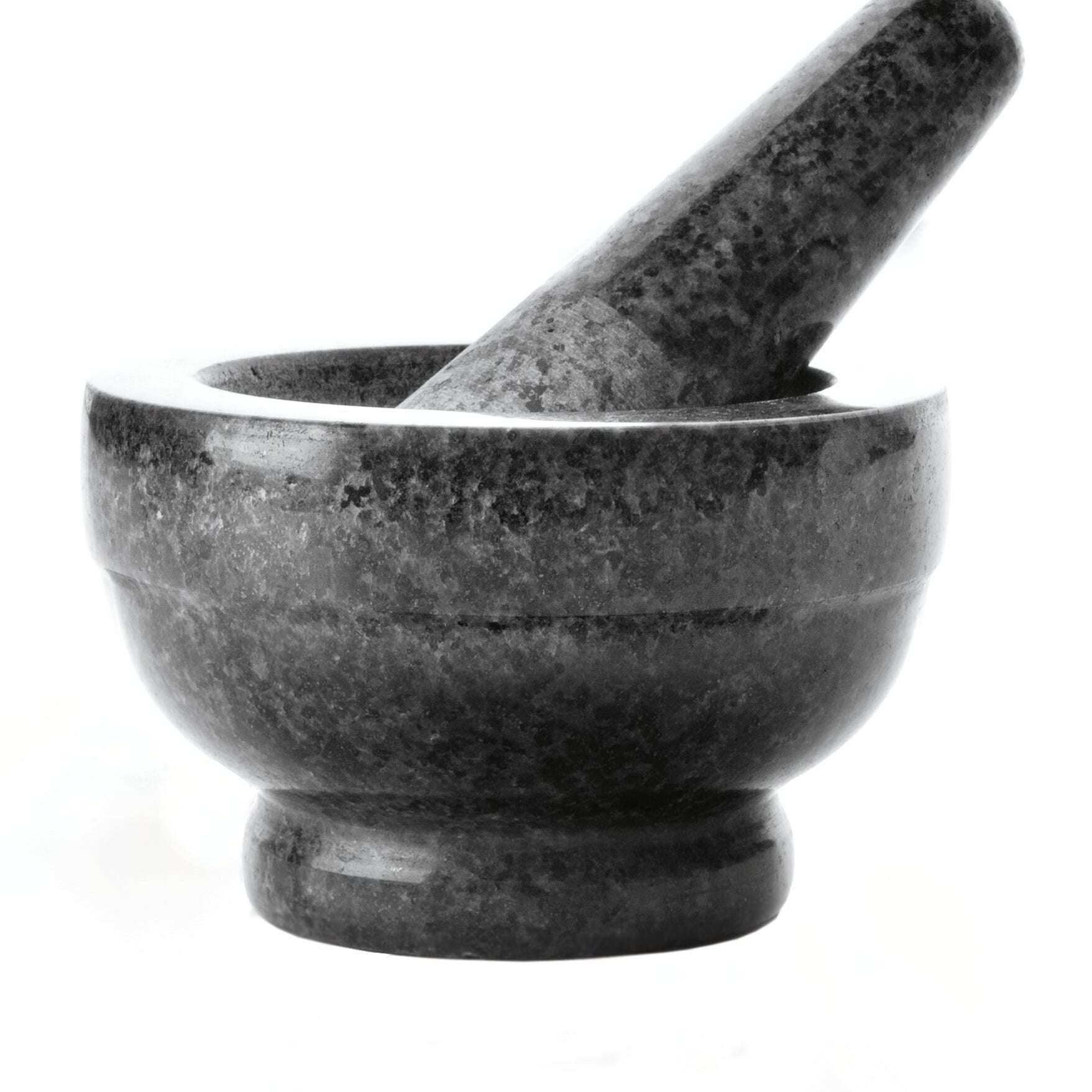 Almofariz com pilão em granito 14 x 10 cm