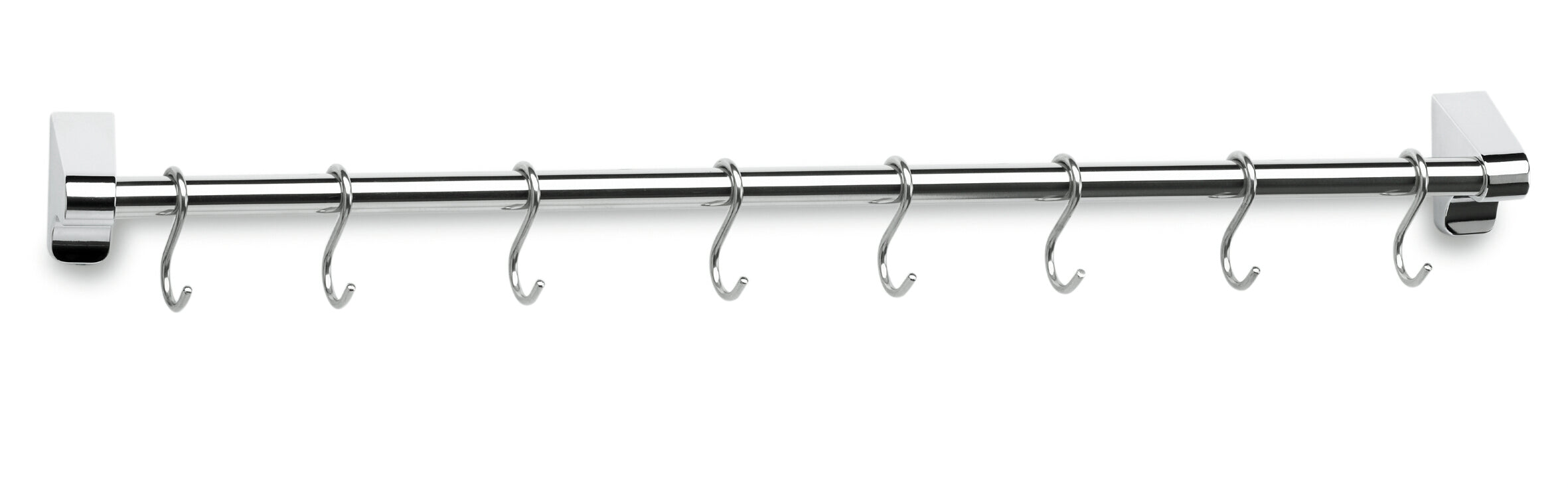 Barra para pendurar 60 cm com 8 ganchos inox 18/10