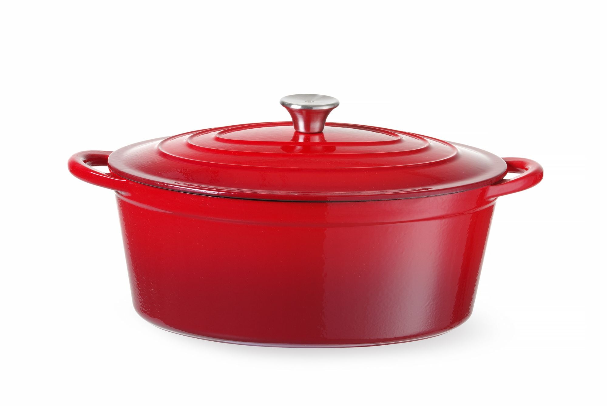 Caçarola de ferro fundido esmaltado vermelha 6,88 l