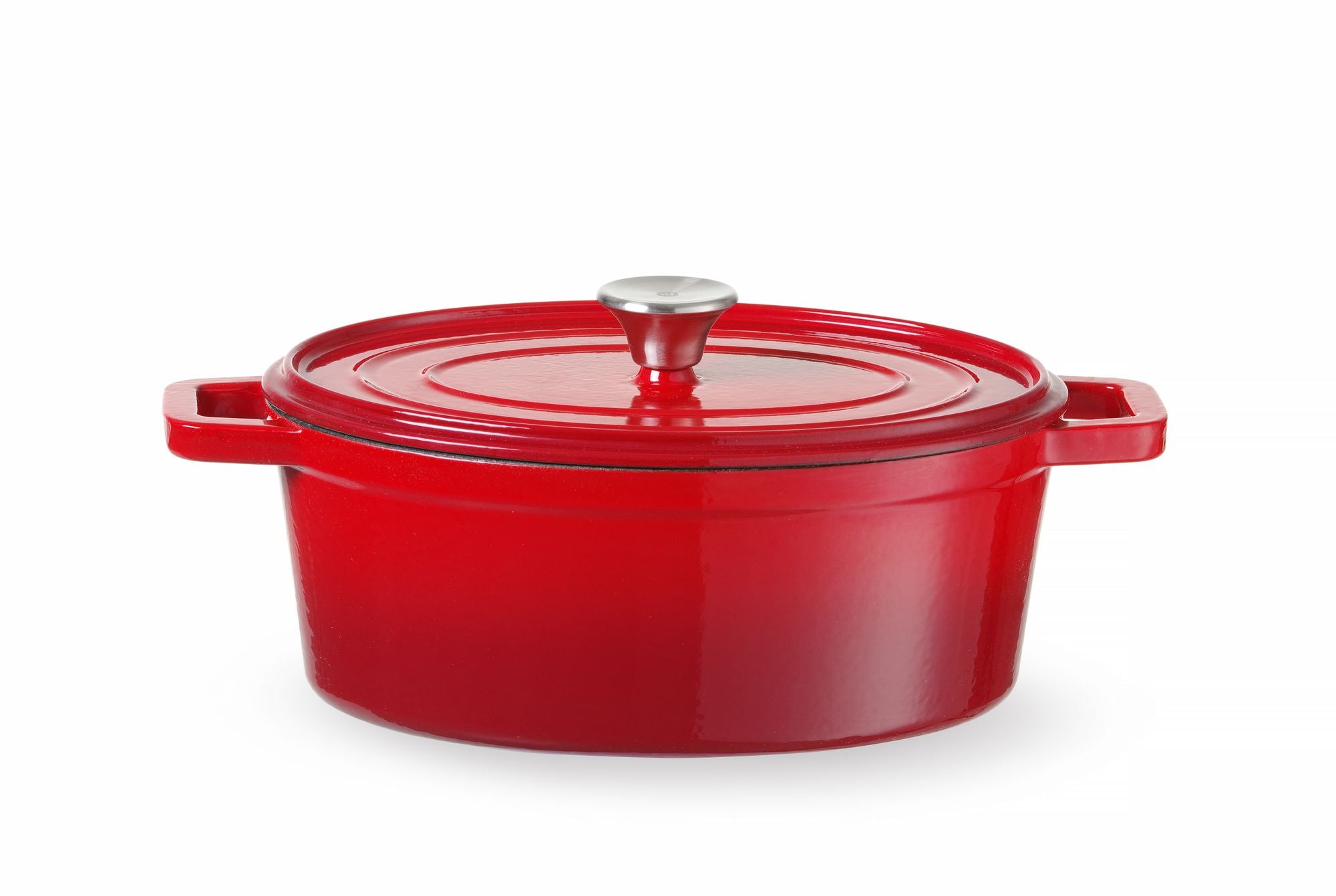 Caçarola de ferro fundido esmaltado vermelha 4,4 l