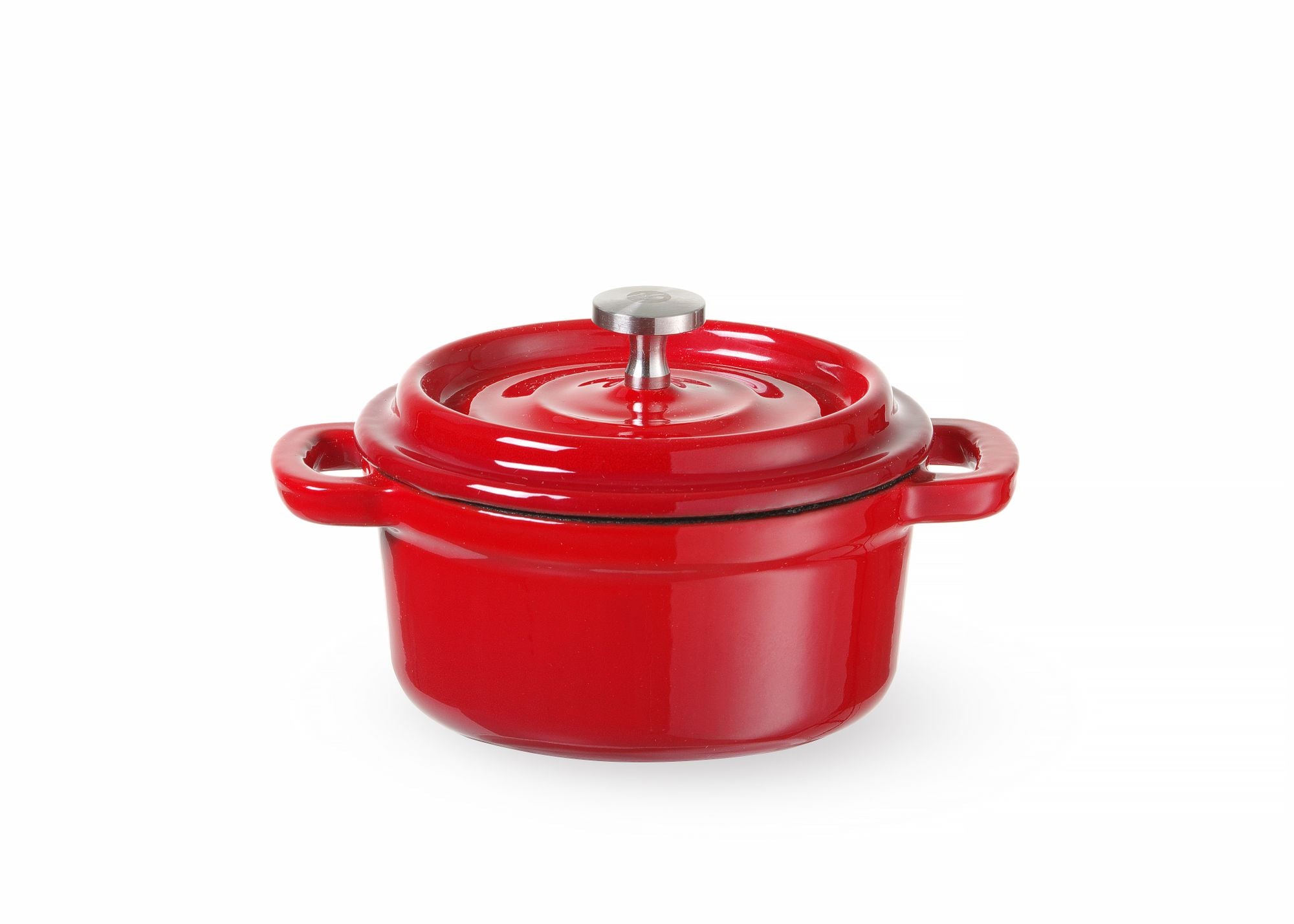 Caçarola de ferro fundido esmaltado 0,27 l vermelha
