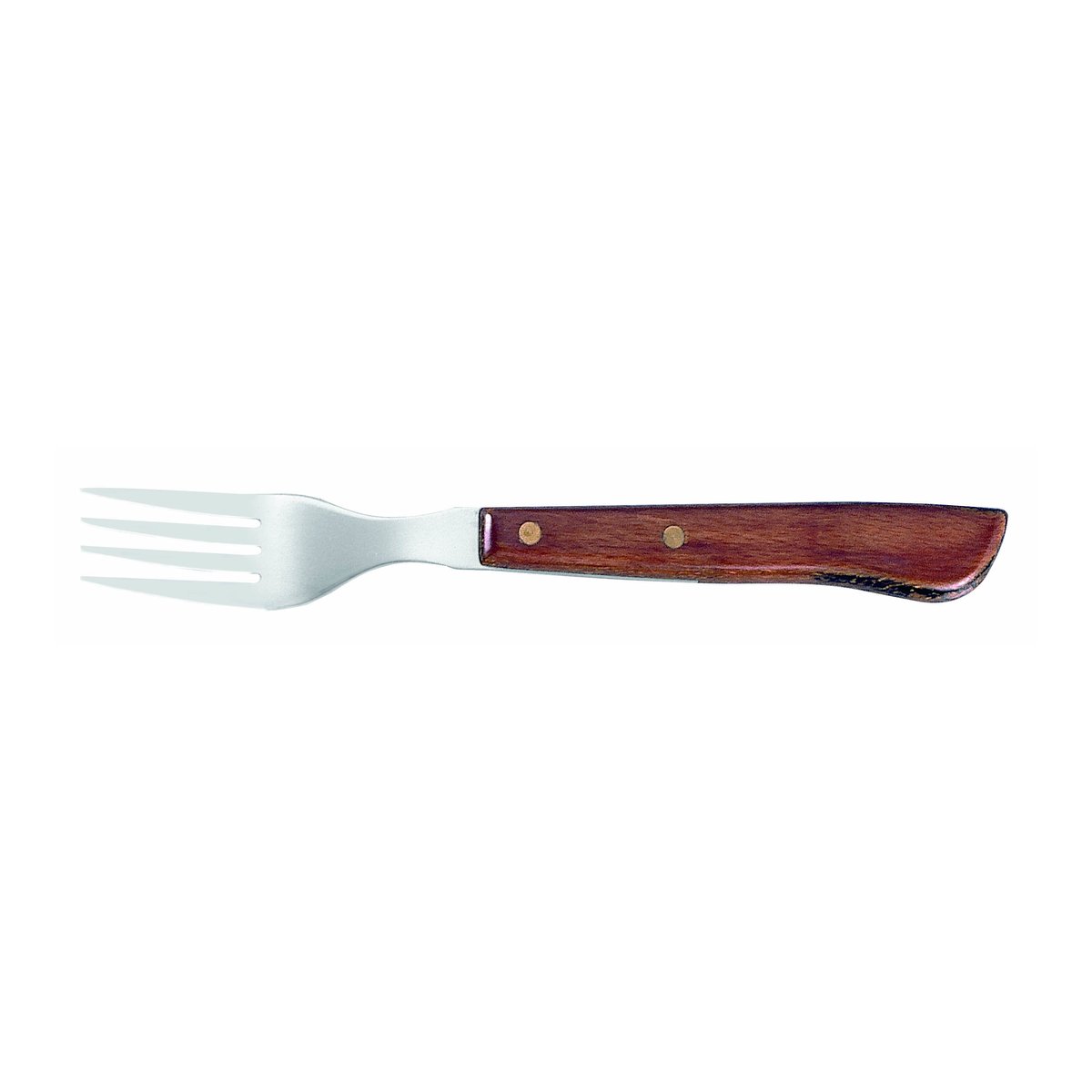 Garfo para bife Seleção Mesa 19 cm, cabo de madeira prensada castanha