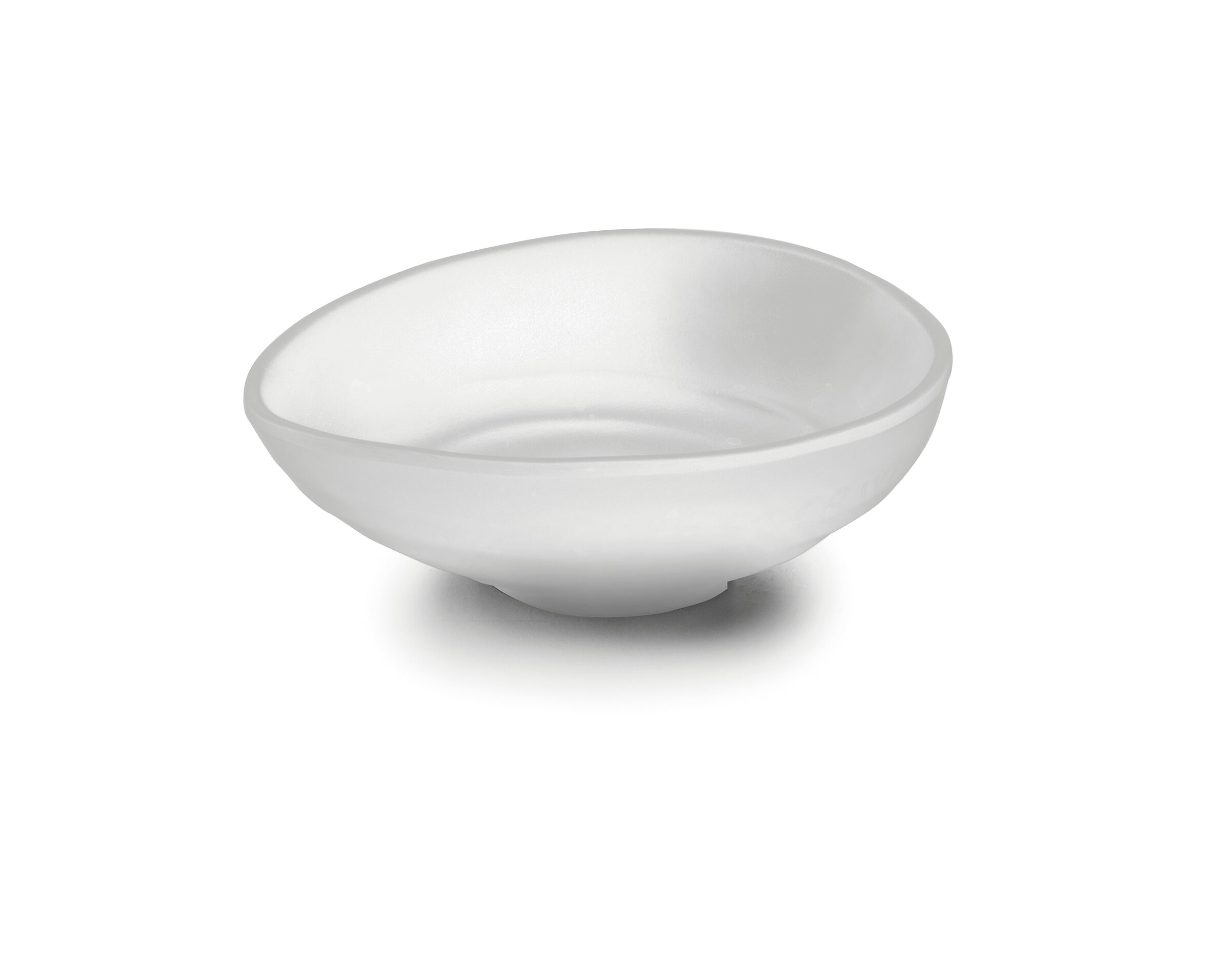 Taça oval em melamina branca 24 x 20 x 7 cm