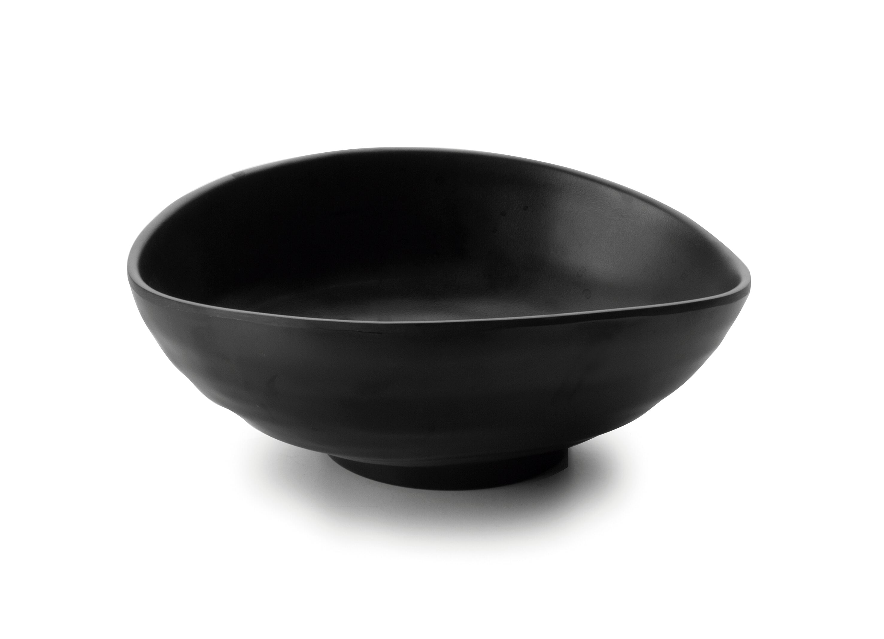 Travessa oval em melamina preta 24 x 20 x 7 cm