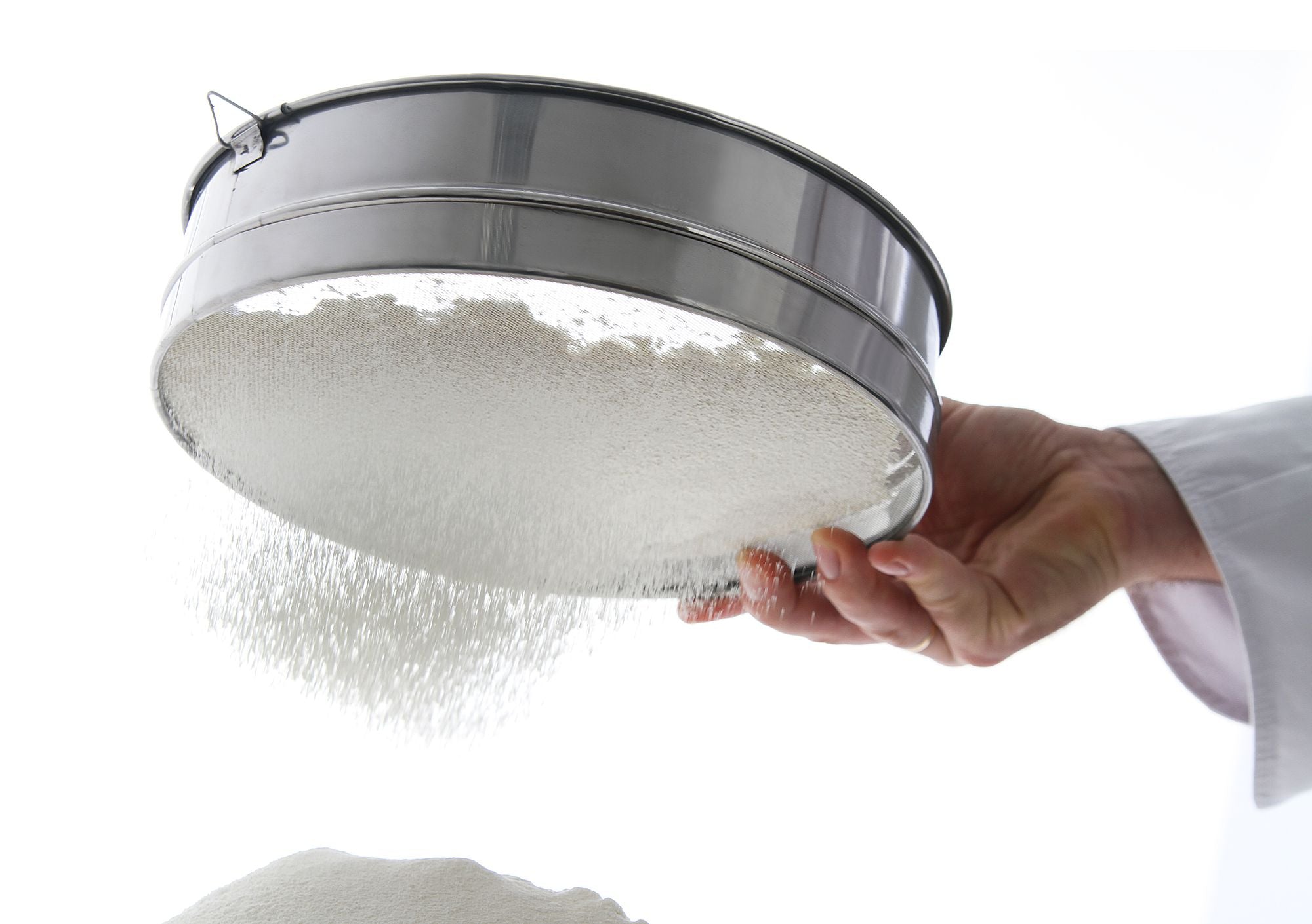 Peneira de padeiro inox 250x75 mm farinha