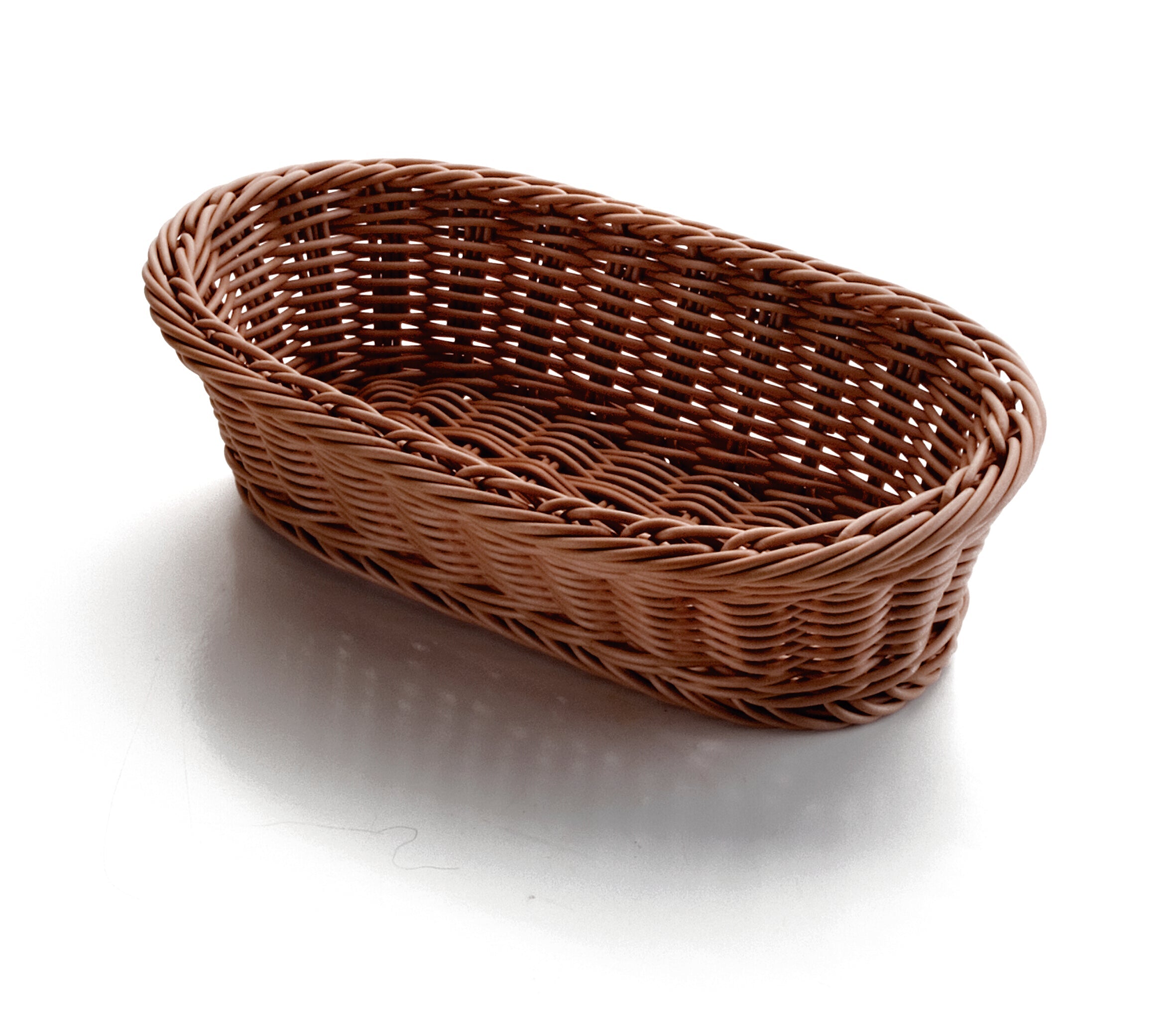 Cesto de pão oval castanho 23 x 16 x 8 cm
