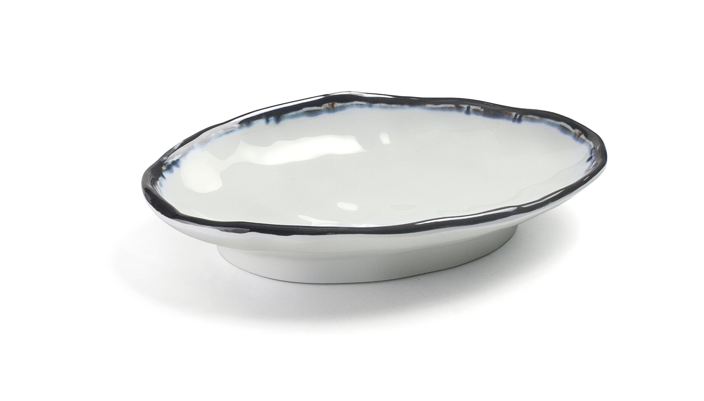 Travessa oval SEA em melamina 28,2 x 21,4 x 4,8 cm