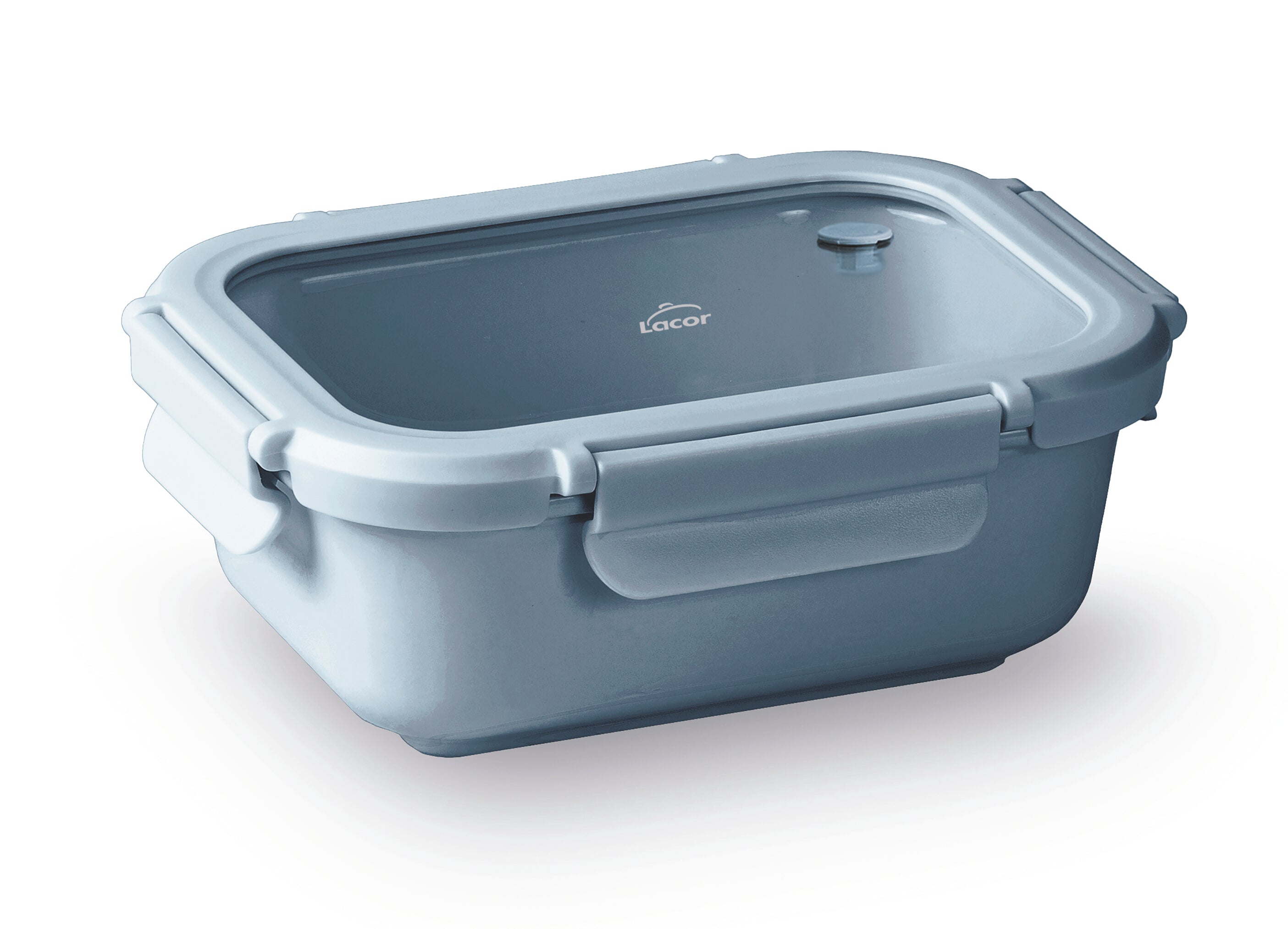 Recipiente retangular cerâmico azul 900 ml