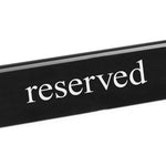 Sinal de mesa reservado PMMA 130x35x40 mm