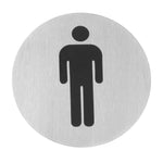 Sinal de porta homens inox 75 mm