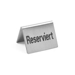Placa de mesa "Reserviert" inox – 4 unidades