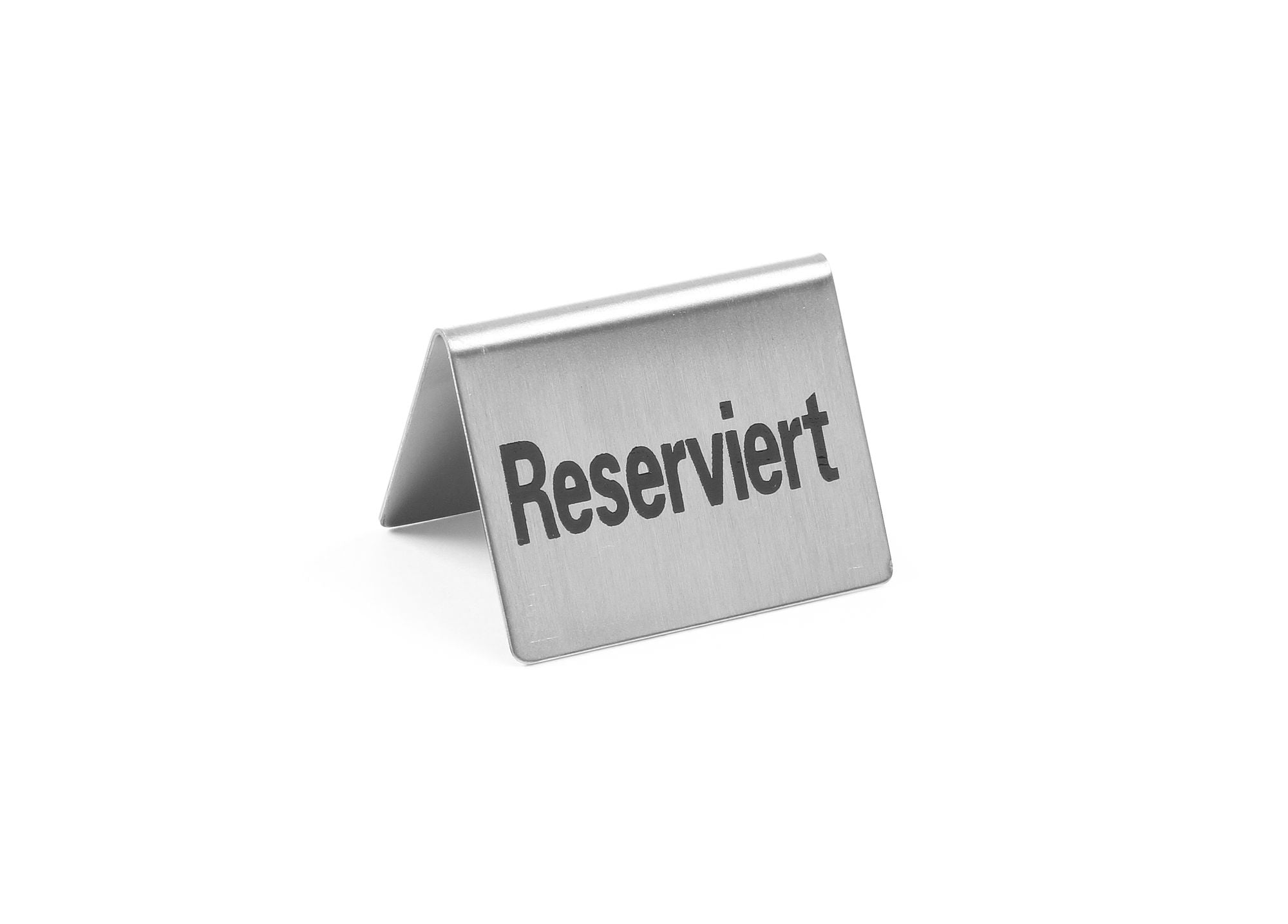 Placa de mesa "Reserviert" inox – 4 unidades