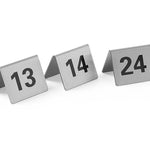 Números de suporte de mesa em aço inoxidável 13-24