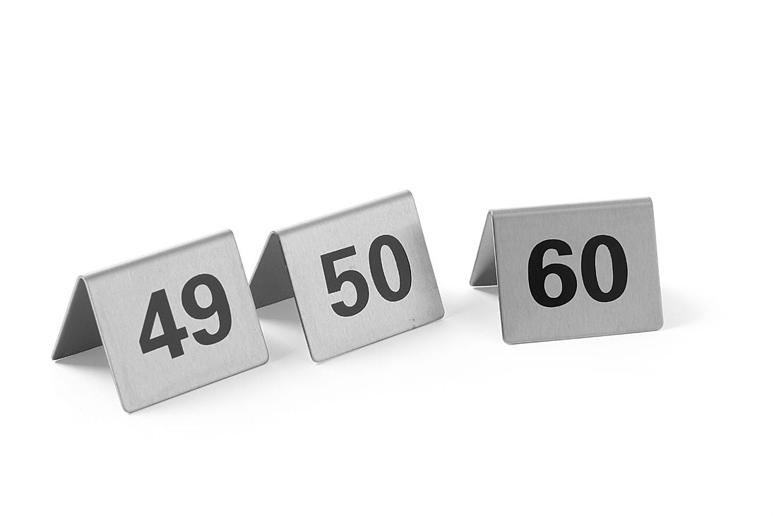 Números para suporte de mesa 49-60 inox 50x35x40 mm