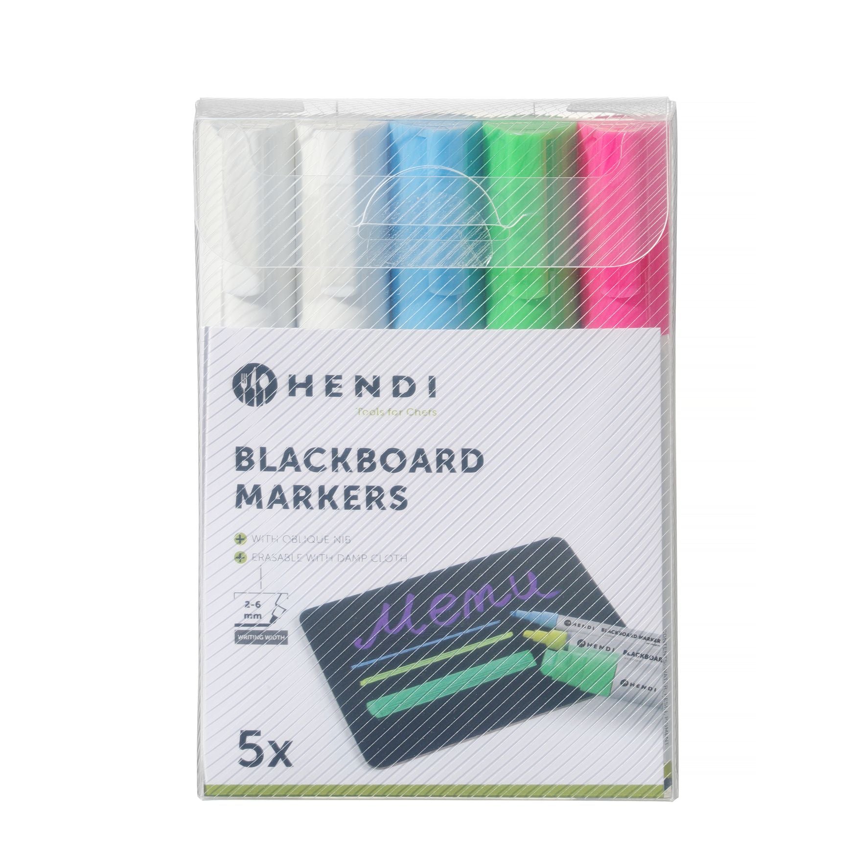 Marcadores para quadro negro 6 mm branco azul verde rosa
