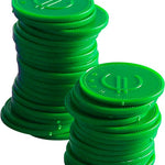 Fichas redondas verdes – 100 unidades