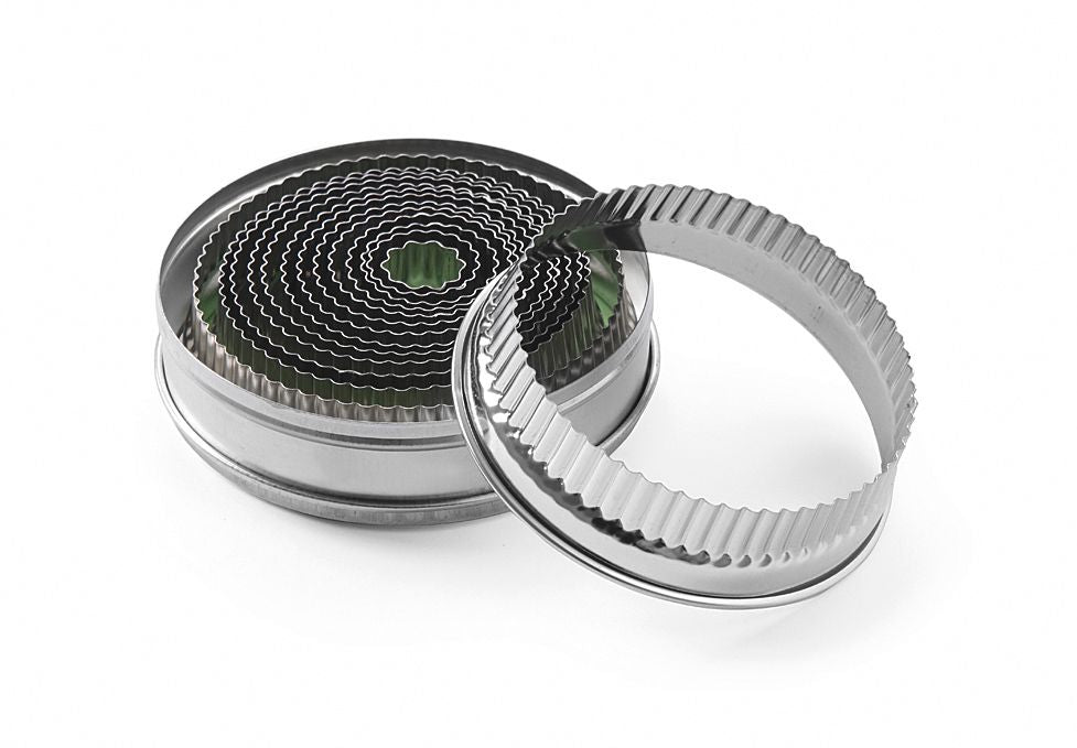 Conjunto de cortantes de pastelaria inox 14 peças 18-108 mm