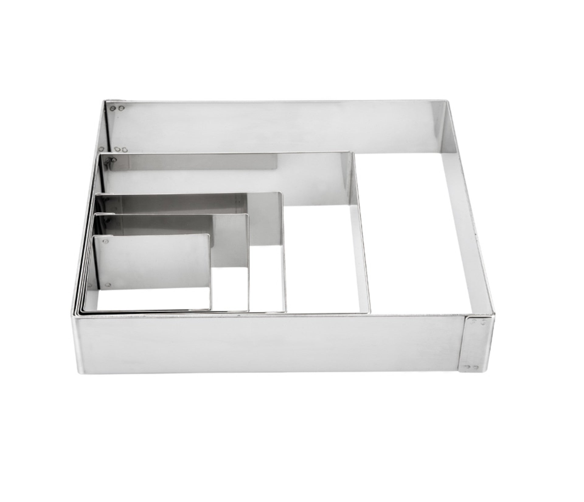 Aro quadrado inox 20 x 20 cm