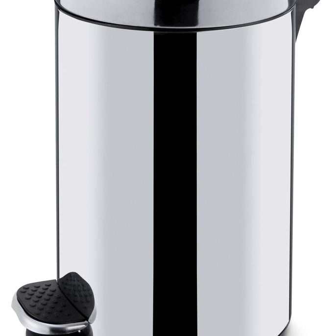 Caixote do lixo de pedal redondo 30 l com balde interior