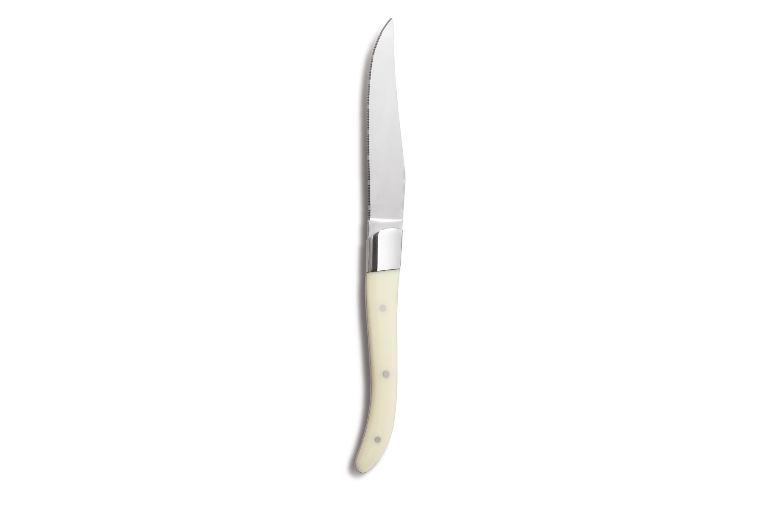 Faca de bife em acrílico branco