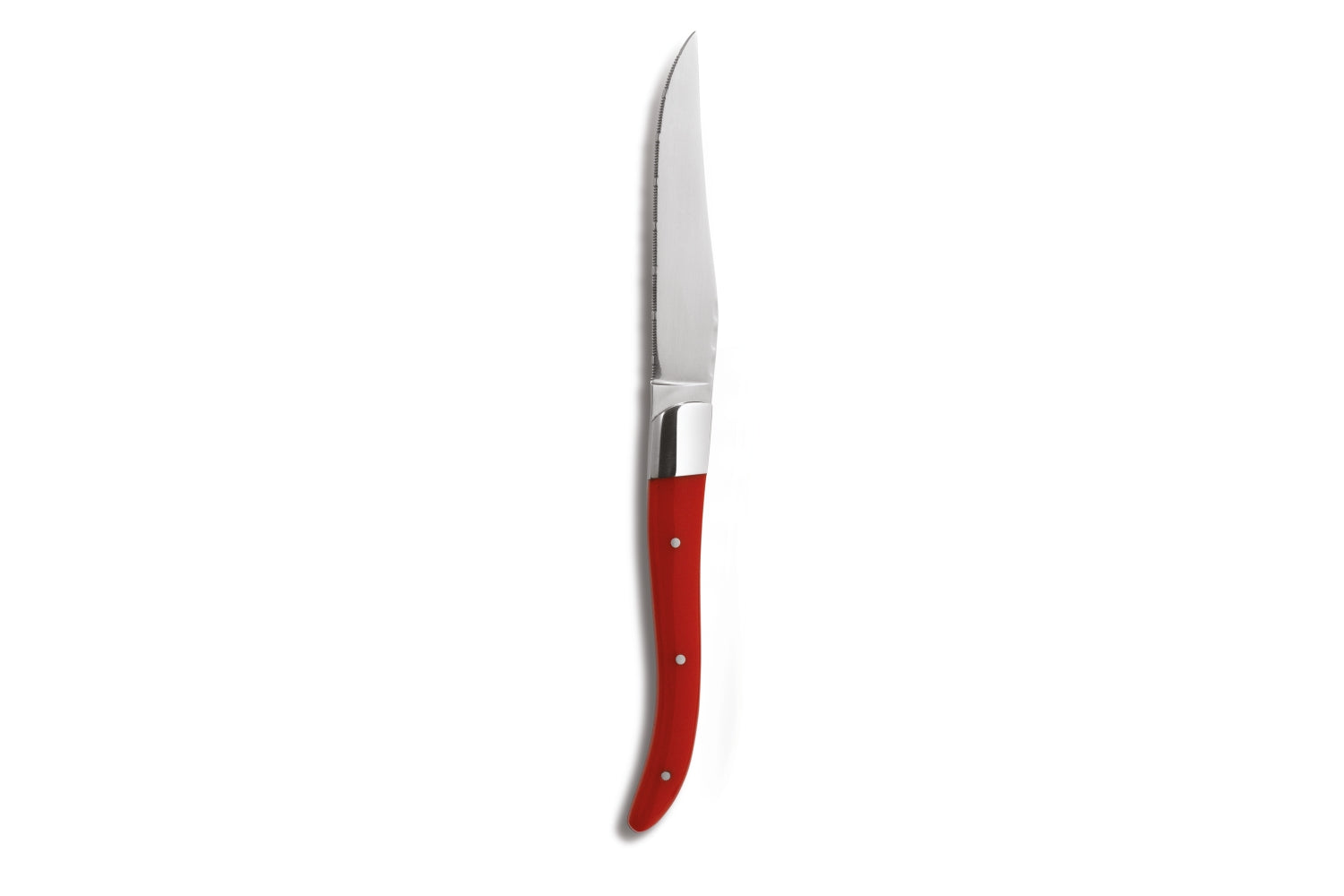 Faca de bife em acrílico vermelho