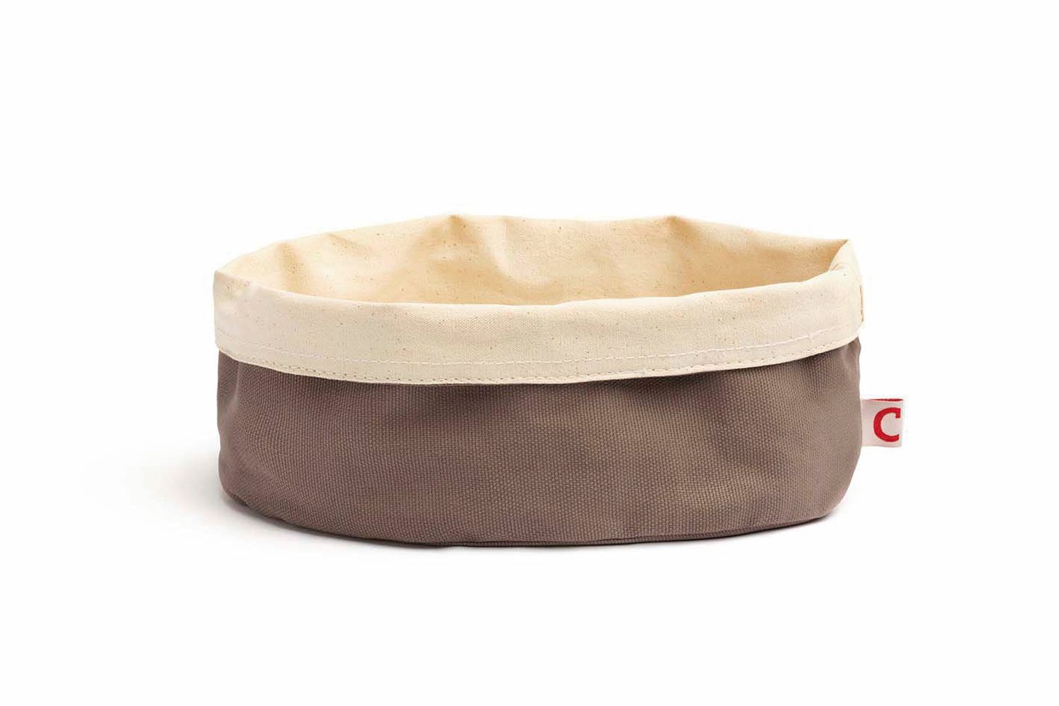 Cesto de pão oval cinzento 25x18cm