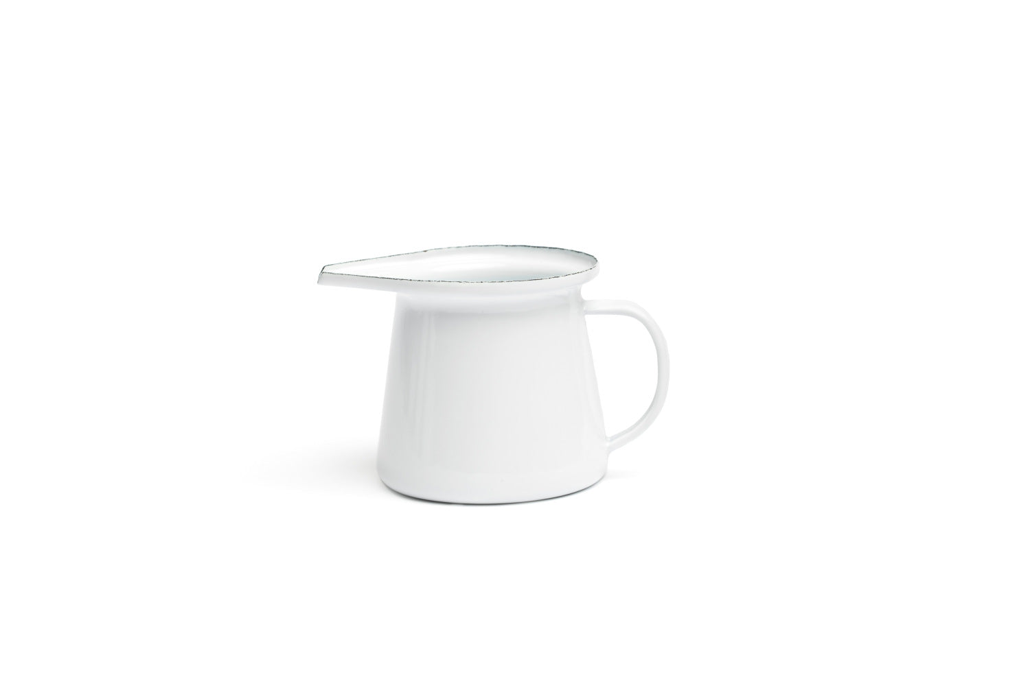 Leiteira Peltre branca Ø7 H6,5cm