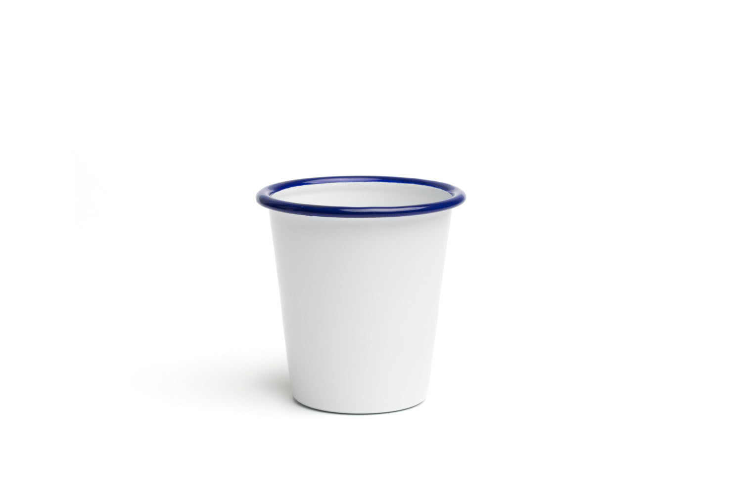 Copo Peltre branco/azul Ø8 H9cm