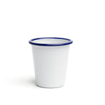 Copo Peltre branco/azul Ø8 H9cm