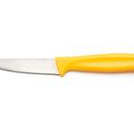 Faca de fruta micro-serrilhada amarela
