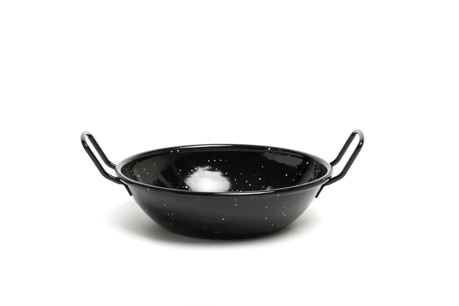 Frigideira funda Peltre preta com 2 asas Ø18cm