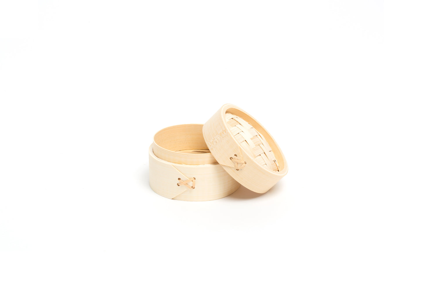 Cozedor a vapor redondo de bambu Dim Sum Ø10xH7cm