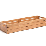 Caixa retangular de madeira para buffet GN 2/4 54,5x17,6x10cm