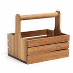 Caixa de madeira Hogaza para molhos 20x15x18cm