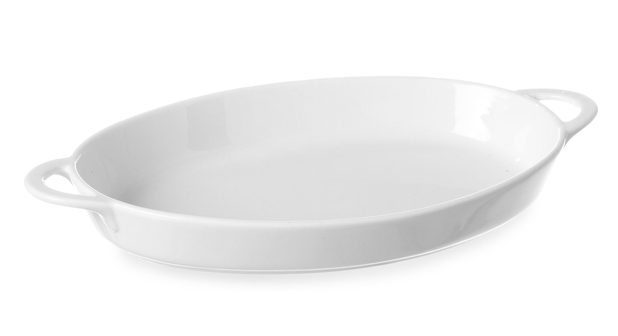Prato de tapas oval em porcelana 270x180x40 mm
