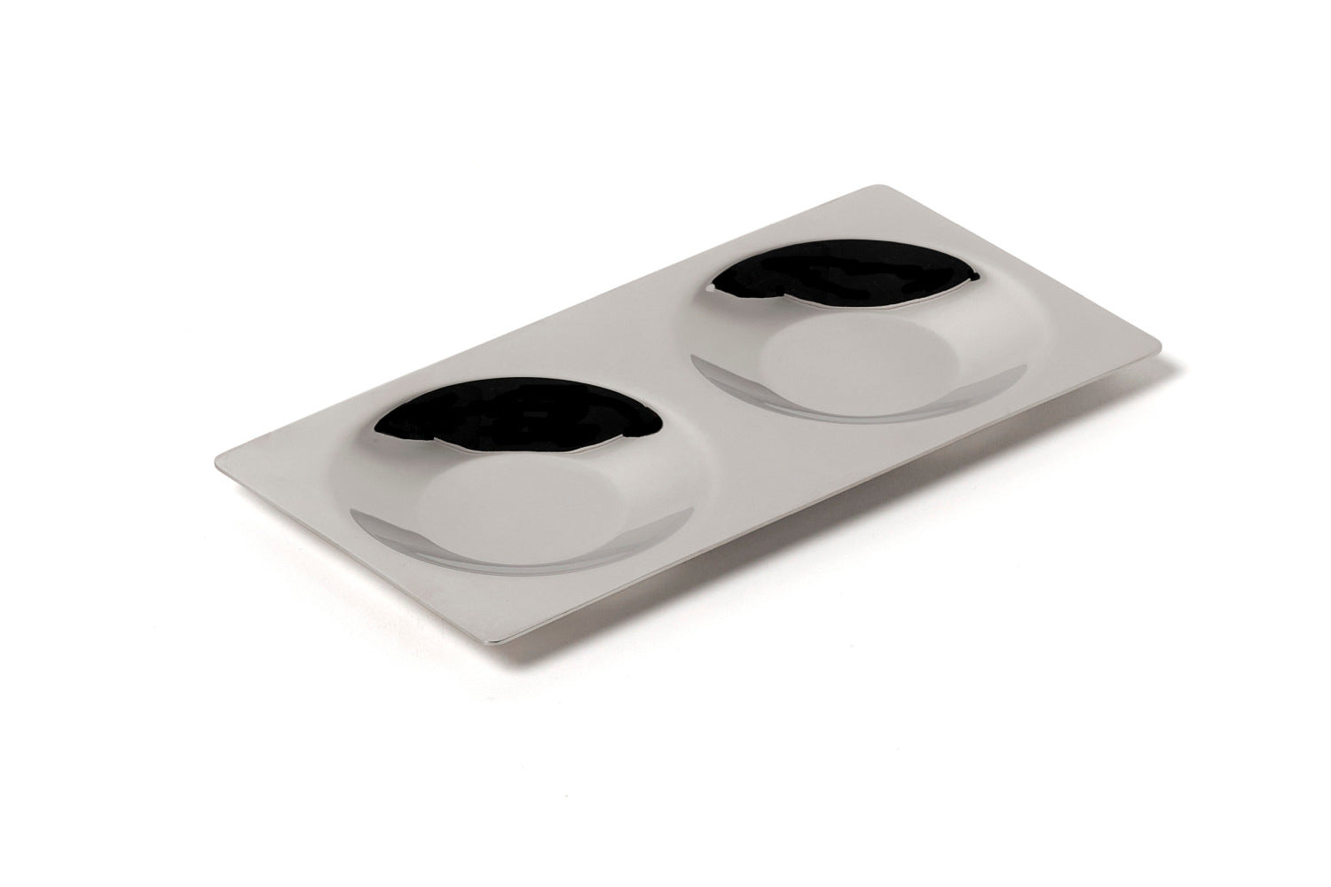 Prato duplo de 1/4 de dose redondo Lab Accessories 18/10