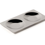 Prato duplo de 1/4 de dose redondo Lab Accessories 18/10