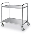 Carrinho de serviço inox 2 prateleiras 905x585x945 mm