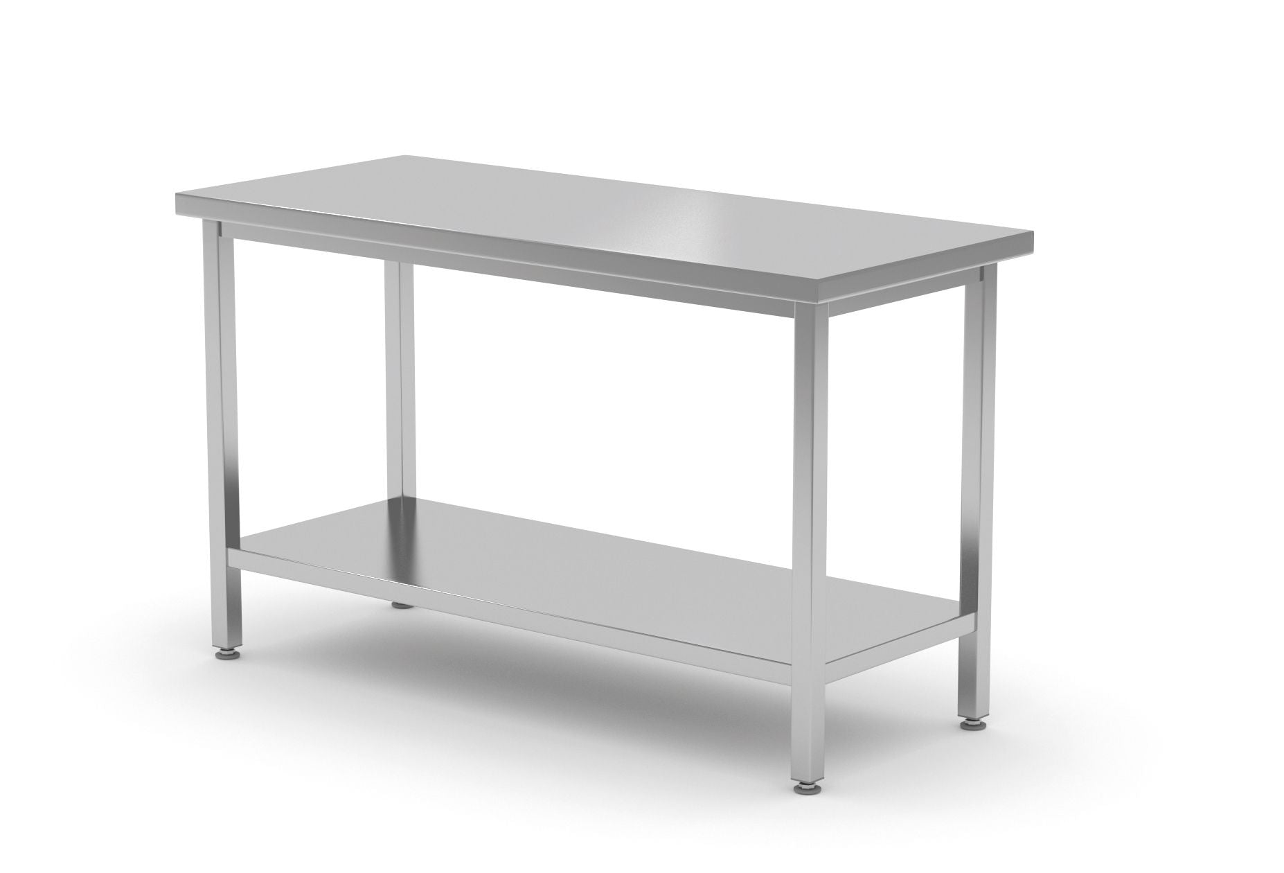 Mesa de trabalho central reforçada 600x700x850 mm inox
