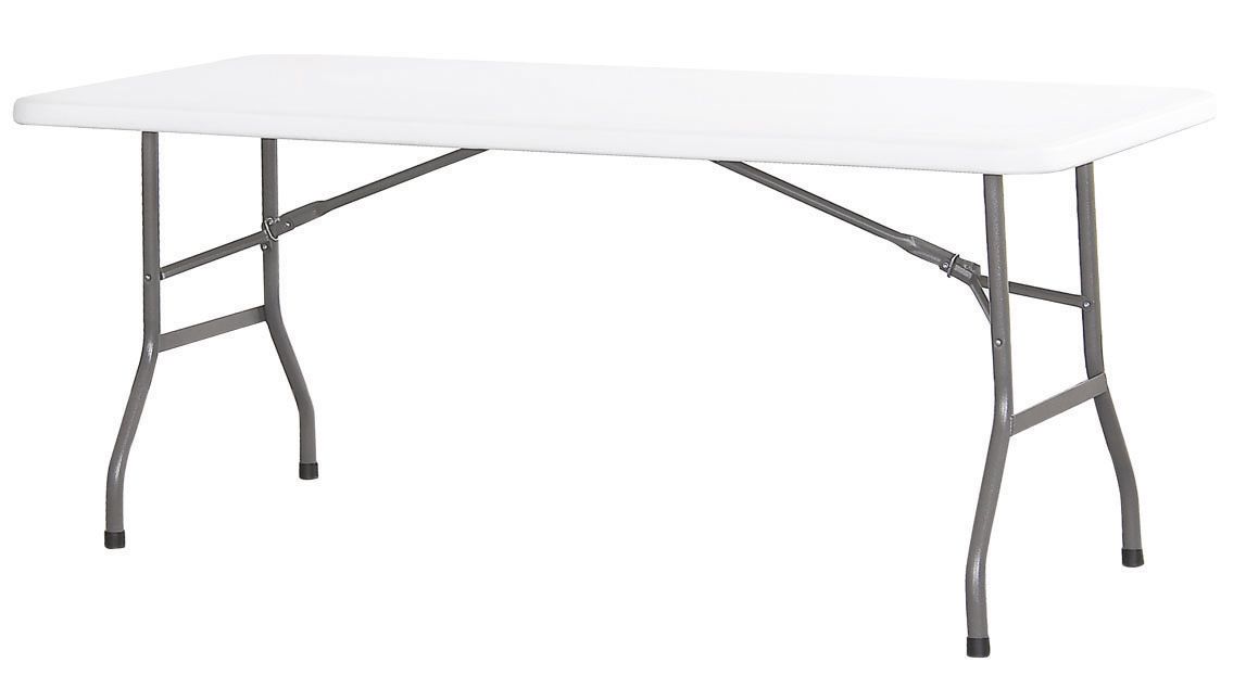 Mesa de buffet quadrada dobrável 1800x740x740 mm polietileno